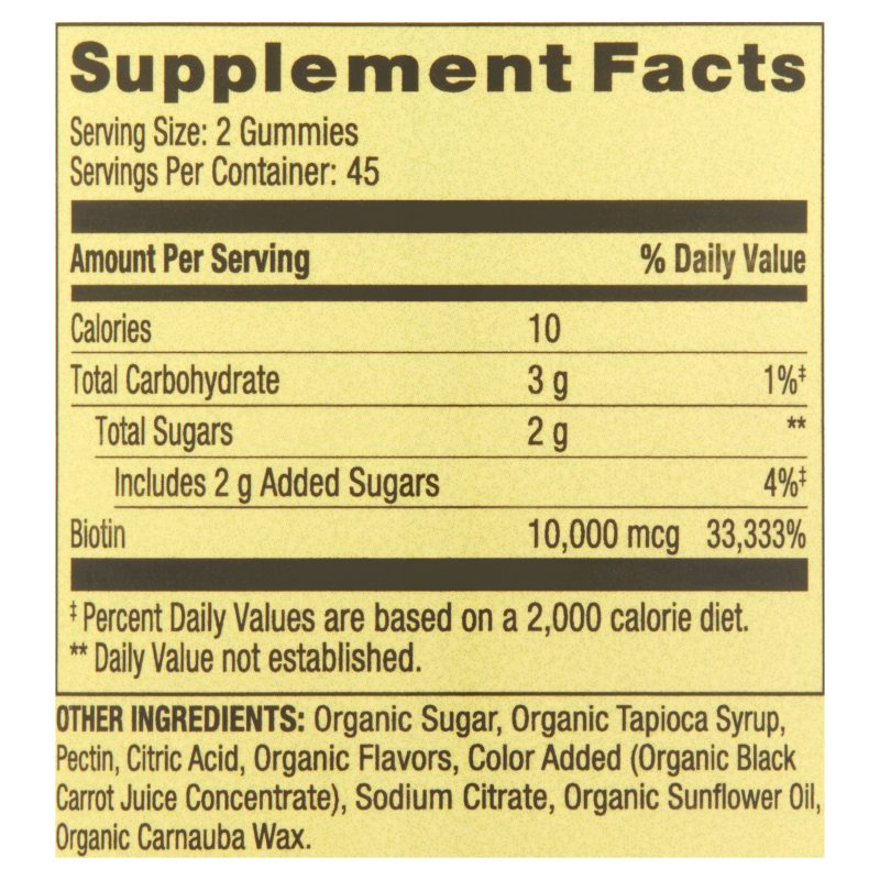 Biotina SPRING VALLEY 10000mcg 90 Gummies