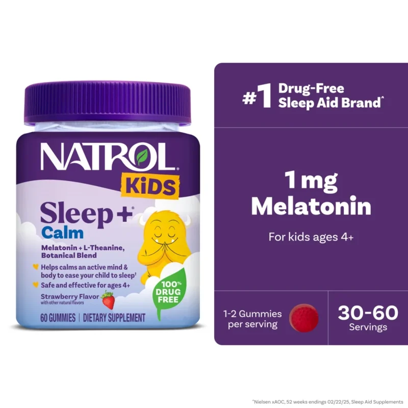 Melatonina NATROL Sleep+Calm 1mg 60 Gomitas