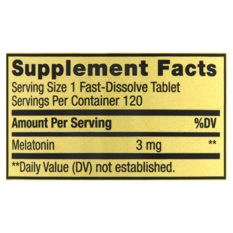 Melatonina Masticable sabor frutilla Spring Valley 3mg