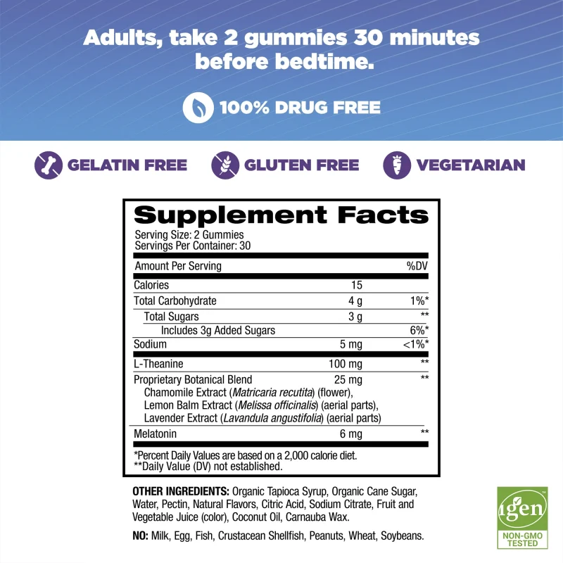 Melatonina NATROL CALM 6mg 60 Gomitas