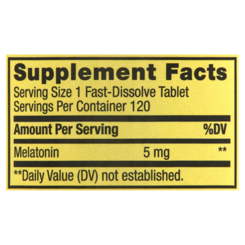 Melatonina SPRING VALLEY 5mg 120 dosis