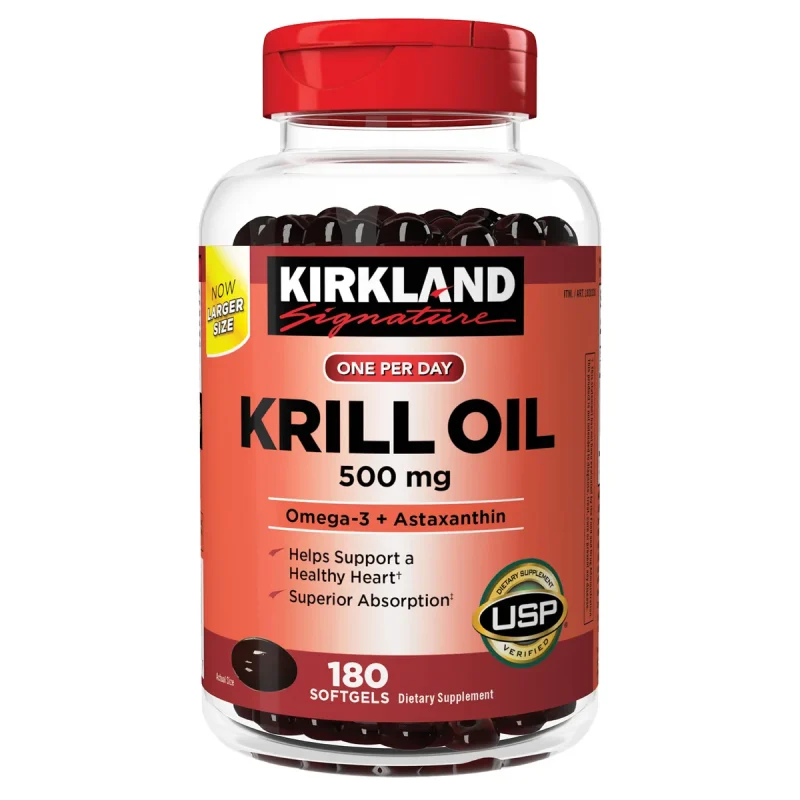 Krill Oil 500mg + Omega3,EPA,DHA y Astaxanthin 180 Dosis