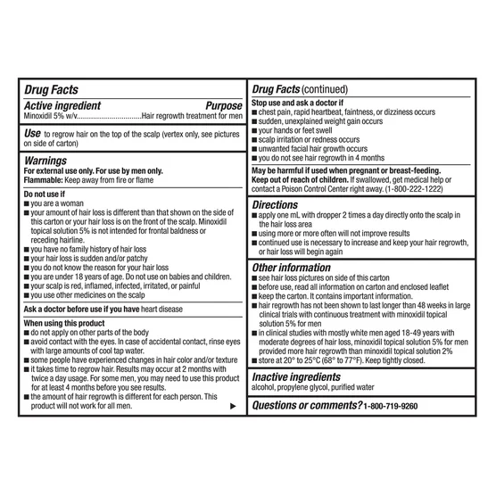Minoxidil Kirkland 5% 360ML (6X60ML)