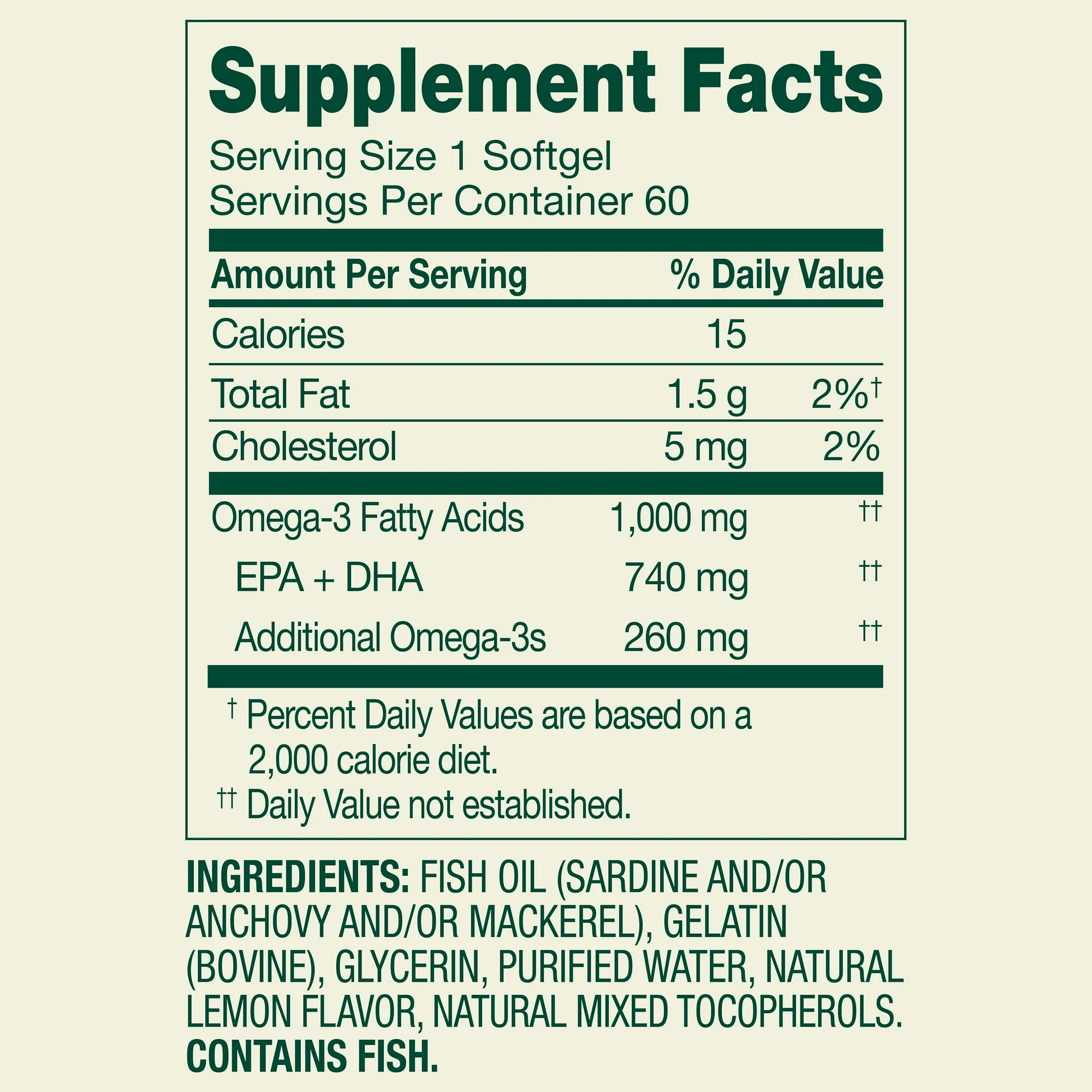 OMEGA-3 1000mg EPA+DHA Spring Valley