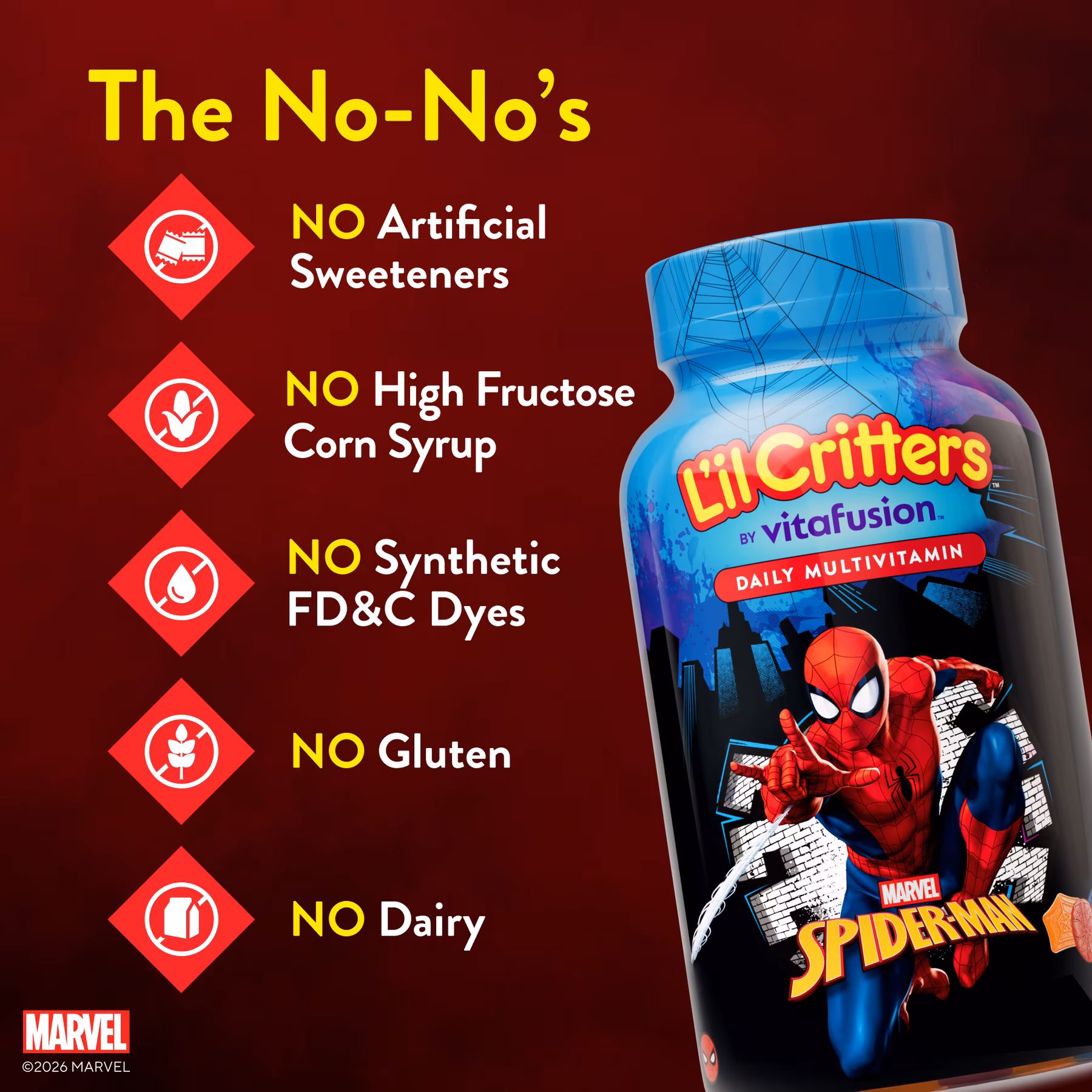 Multivitamínico Spider-Man L'il Critters 190 Gomitas