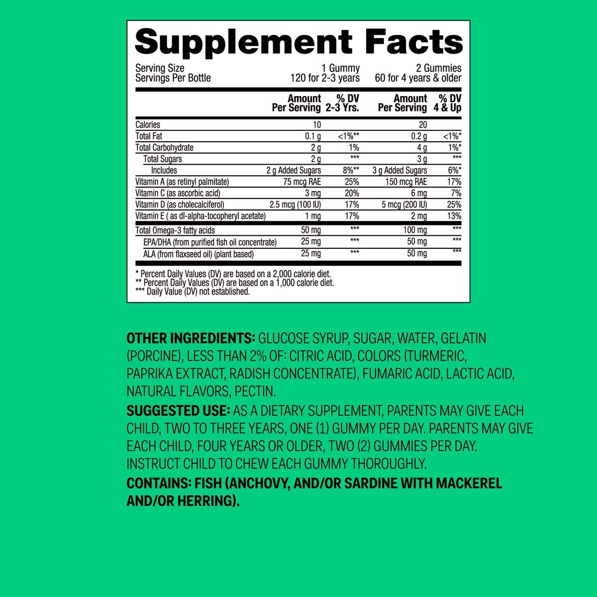 Omega 3 Kids UP&UP 120 Gomitas